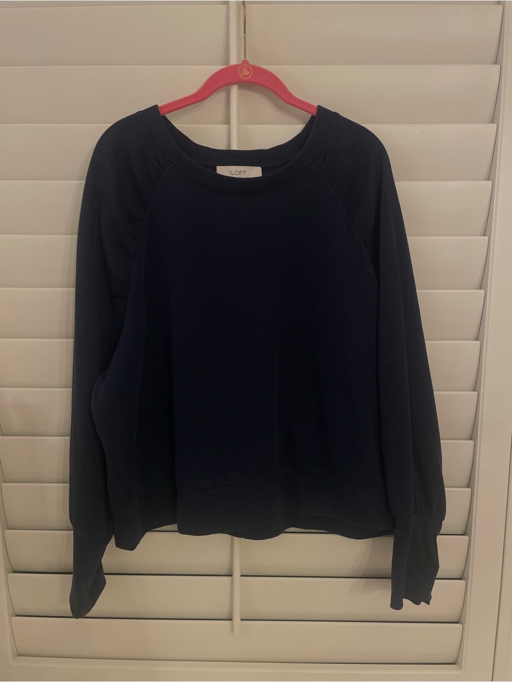 LOFT Navy Blue Crewneck Sweater